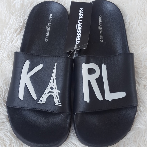 Karl Lagerfeld Shoes - Karl Lagerfeld black  Zaira slides new with tags